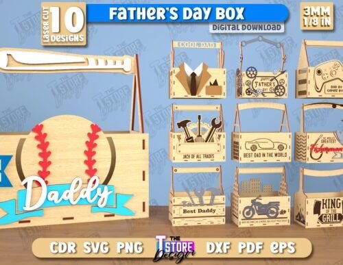 Paquete De Cajas De Regalo Para El Dia Del Padre Creativo Digital